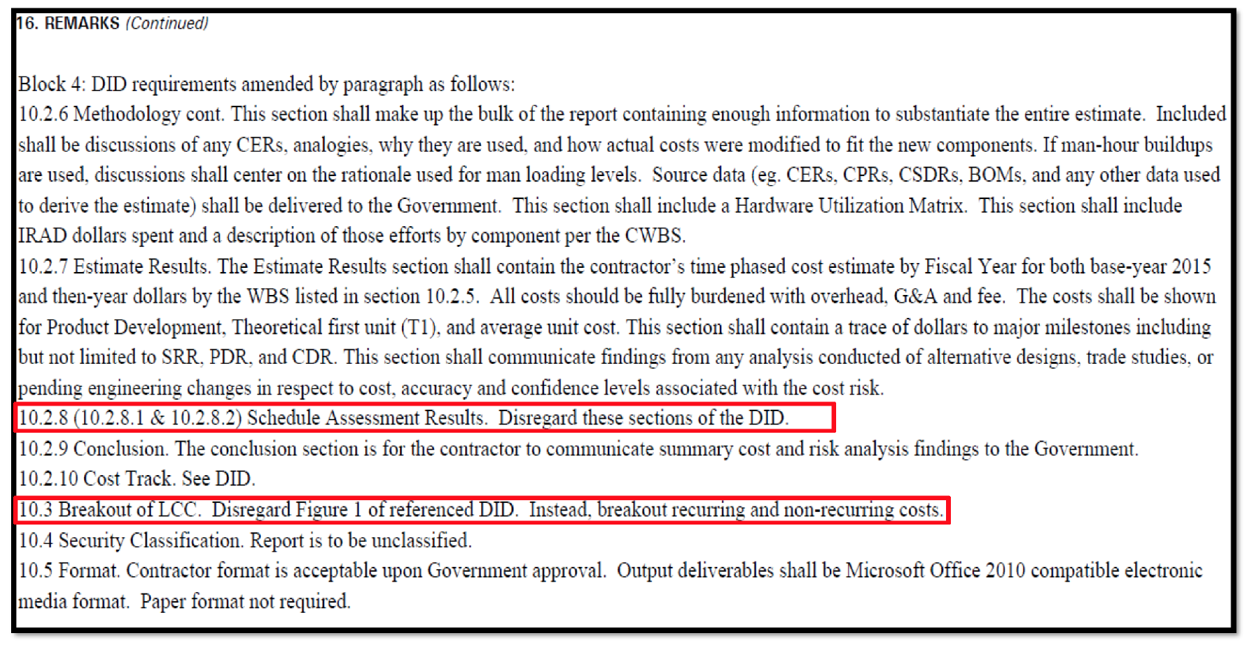 Example of reducing DID scope